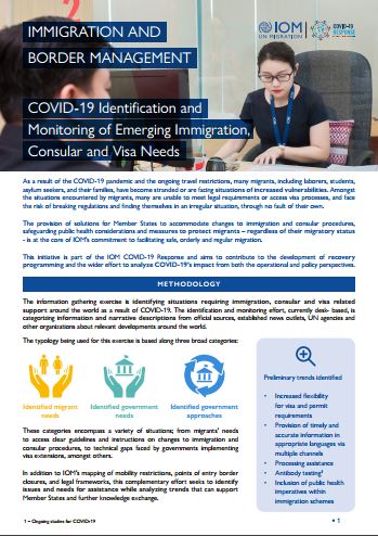 Covid 19 Emerging Immigration Consular And Visa Needs Recommendations International Organization For Migration